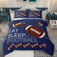 thumbnail image 1 of Homewish Brown Rugby Soccer Bedding Set for Kids, Cartoon Football Sports Twin Comforter Sets, Est Sleep Reversible Lightweight Room Decor, 2pcs, 1 of 8