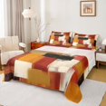 thumbnail image 1 of Homewish Brown Watercolor Queen Sheets,Vintage Geometric Art Queen Sheet Sets,4pcs,1 Flat Sheet, 1 Fitted Sheet and 2 Pillowcases, 1 of 6
