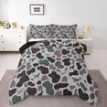 thumbnail image 1 of Homewish Camo Dog Duck Queen Comforter Set,Brown Green Camouflage Comforter Sets Queen,Black Reversible,3 Pieces,1 Comforter and 2 Pillowcases, 1 of 7