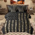 thumbnail image 1 of Homewish Camouflage Boys Bedding Comforter Set, Retro American Flag King Bedding Sets, Jungle Branches Print Reversible Bed Sheets, Breathable Home Decor, 1 of 7