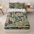thumbnail image 1 of Homewish Camouflage Game Controller Zipper Twin Comforter Sets with Fitted Sheet and 2 Pillowcases,Modern Gaming Zipper Bedding Set,Brown Green,Gamepad Reversible,4pcs, 1 of 8