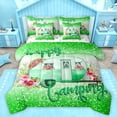 thumbnail image 1 of Homewish Camper Car Rv 7-Piece Twin Bedding Sets,Green White Bedding Comforter Set,Outdoor Camping Adventure Sheet Sets For Girl,Breathable Home Decor Reversible, 1 of 8