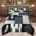 thumbnail image 1 of Homewish Camper Car Rv Bedding Comforter Set,Old Barn Door Twin Comforter Sets,Howling Wolves Silhouette Bedding Set For Boy,Microfiber Bedroom Decor Reversible,2-Piece, 1 of 8