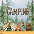 thumbnail image 1 of Homewish Camping Fabric by the Yard 2 Yard,Camper Rv Room Decor Fabric by the Yard,Cute Cartoon Bear Fabric for Sewing For Girls Boys,Super Cozy Room Decor, 1 of 6