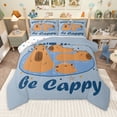 thumbnail image 1 of Homewish Be Cappy Bedding Comforter Set,Cartoon Animal Capybara Twin Comforter Sets,Blue Brown Bedding Set For Boys Kids,Super Cozy Room Decor Reversible,2-Piece, 1 of 8