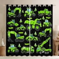 thumbnail image 1 of Homewish Car Theme Blackout Curtains Set of 2 (52x84 Each) For Teens Boys Girls,Cartoon Green Truck Window Curtains,Construction Vehicles Curtains and Drapes,Microfiber Bedroom Decor, 1 of 6