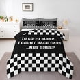 thumbnail image 1 of Homewish Car Theme Boy 3 Pieces Queen Comforter Set,Black White Ultra Soft Bedding Sets,Geometric Plaid Bedding Comforter Set,Luxury Bedroom Decor,Reversible, 1 of 8