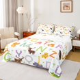 thumbnail image 1 of Homewish Cartoon 26 Letters Bed Sheets,Cute Deer Lion King Sheets,Hawaii Coconut Tree Sheet Set For Kids,Ultra Soft Home Decor,4pcs, 1 of 7
