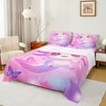 thumbnail image 1 of Homewish Cartoon Animal Axolotl Girl 3pcs Twin Sheet Sets,Flying Butterflies Twin Fitted Sheet,Dreamy Princess Breathable Flat Sheet,Super Cozy Room Decor, 1 of 7