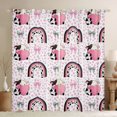 thumbnail image 1 of Homewish Cartoon Animal Cow Curtains Pack of 2 (42x84 Each) For Kids Boys Girls,Kawaii Bow Rainbow Curtains Blackout,Polka Dots Bedroom Curtains,Microfiber Bedroom Decor, 1 of 6