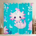 thumbnail image 1 of Homewish Cartoon Axolotl Blackout Curtains Set of 2 (52x84 Each) for Preppy Child,Pink Blue Window Curtains,Kawaii Animal Salamander Curtains and Drapes,Lightweight Room Decor, 1 of 6