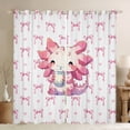 thumbnail image 1 of Homewish Cartoon Axolotl Curtains Pack of 2 (42x84 Each) for Preppy Child,Kawaii Pink Bow Curtains Blackout,Cute Animal Salamander Bedroom Curtains,Lightweight Room Decor, 1 of 6