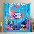 thumbnail image 1 of Homewish Cartoon Axolotl Curtains Pack of 2 (42x84 Each) for Preppy Child,Kawaii Underwater World Curtains Blackout,Cute Animal Salamander Bedroom Curtains,Lightweight Room Decor, 1 of 6