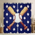 thumbnail image 1 of Homewish Cartoon Baseball Print Blackout Curtains Set of 2 (52x84 Each), Ball Sports Lover Window Curtains, Teens Kids Boys Girls Curtains and Drapes, Blackout Curtains Home Decor, 1 of 6