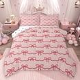 thumbnail image 1 of Homewish Cartoon Blue Bowknot Boy Girl 3 Pieces Queen Comforter Set,Polka Dots Ultra Soft Bedding Sets,Abstract Geometric Stripes Bedding Comforter Set Breathable,Super Cozy Room Decor, 1 of 8