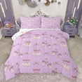 thumbnail image 1 of Homewish Cartoon Bow Knot 3-Piece Full Size Comforter Sets For Female Teens Adults,Dreamy Princess Bedding Comforter Set,Ballet Dance Theme Lightweight Bedding Sets,Ultra Soft Home Decor,Reversible, 1 of 8