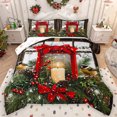 thumbnail image 1 of Homewish Cartoon Bow Tie Bedding Comforter Set,Rustic Christmas Flower Twin Comforter Sets,Red Berry Bowknot Bedding Set For Kids,Super Cozy Room Decor Reversible,2 Pieces, 1 of 8