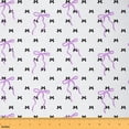 thumbnail image 1 of Homewish Cartoon Bowknot Fabric by the Yard 3 Yard, Black Purple Bow-tie Sewing Fabric, 1 of 6