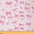 thumbnail image 1 of Homewish Cartoon Bowknot Kids Fabric by the Yard 1 Yard, Buffalo Bow-tie Room Decor Fabric by the Yard, Kawaii Princess Style Sewing Fabric, Microfiber Bedroom Decor, 1 of 6