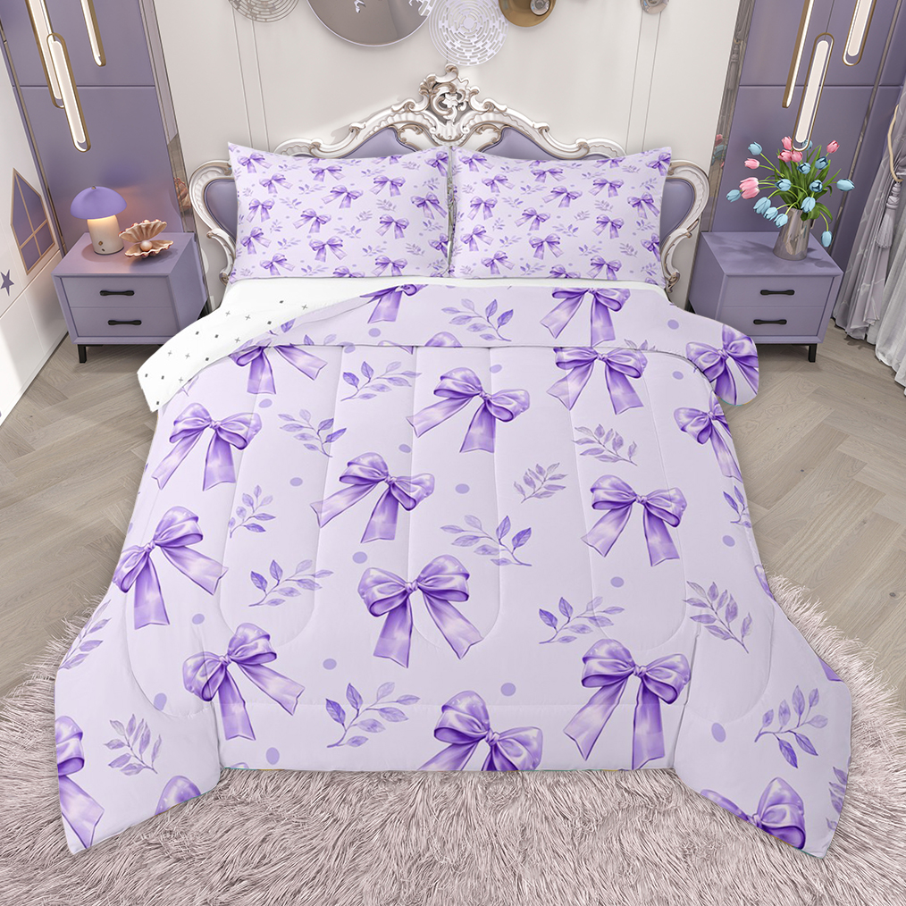 Homewish Cartoon Bowknot Ribbon Bedding Comforter Set,Cute Bowtie Bow ...