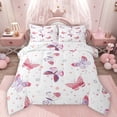 thumbnail image 1 of Homewish Cartoon Butterflies Bedding Comforter Set 2pcs for Kids Children Teens,Spring Garden Twin Comforter Sets Microfiber,Chic Flowers Breathable Bedding Set,Luxury Bedroom Decor,Reversible, 1 of 8