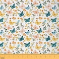 thumbnail image 1 of Homewish Cartoon Butterfly Child Fabric by the Yard 1 Yard, Vintage Blossoms Floral Room Decor Fabric by the Yard, Rustic Plant Botanical Sewing Fabric, Luxury Bedroom Decor, 1 of 6