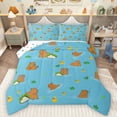 thumbnail image 1 of Homewish Cartoon Capybara 2pcs Bedding Comforter Set For Children Teens,Kawaii Wildlife Twin Comforter Sets,Cute Animal Breathable Bedding Set,Breathable Home Decor,Reversible, 1 of 8