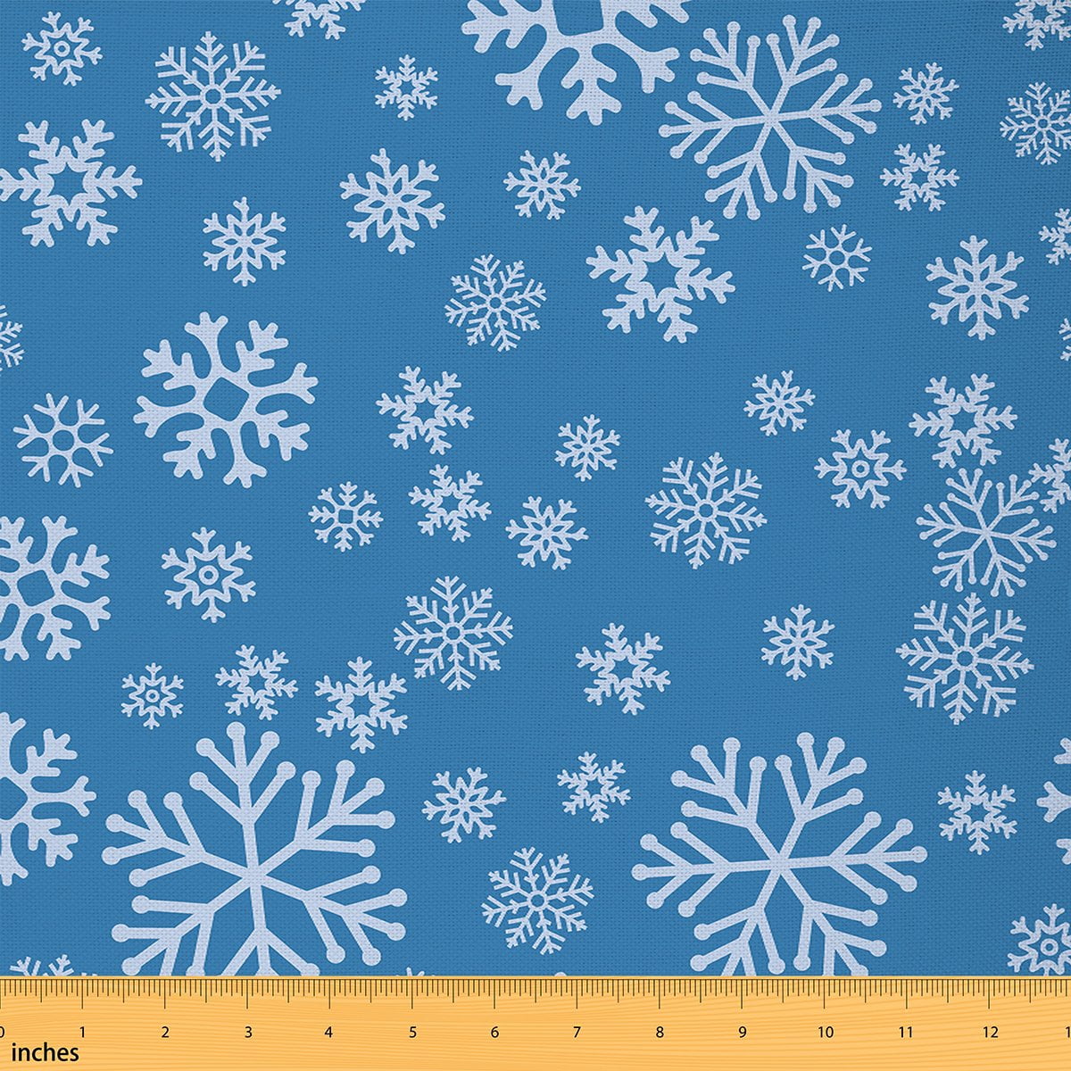 Homewish Cartoon Christmas Snowflake Fabric by the Yard 2 Yard,Merry Xmas Room Decor Fabric by the Yard,Blue White Fabric for Sewing For Girls Boy,Breathable Home Decor