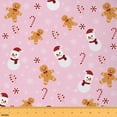 thumbnail image 1 of Homewish Cartoon Christmas Snowman Fabric by the Yard 1 Yard,Xmas Gingerbread Man Home Decor Fabric by the Yard,Merry Christmas Candy Cane Sewing Fabric For Girls,Luxury Bedroom Decor, 1 of 6