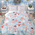 thumbnail image 1 of Homewish Cartoon Christmas Snowman Full Size Comforter Sets 3-Piece for Kids Teens Adults,Happy Xmas Tree Bedding Comforter Set,Polka Dots Lightweight Bedding Sets,Lightweight Room Decor, 1 of 8