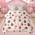 thumbnail image 1 of Homewish Cartoon Christmas Tree 7-Piece Bedding Comforter Set,Kawaii Xmas Snowman King Bedding Sets,Happy New Year Bed Sheets For Girl Kids,Microfiber Bedroom Decor Reversible, 1 of 8