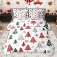 thumbnail image 1 of Homewish Cartoon Christmas Tree Bedding Comforter Set 7 Pieces for Kids Teens Adults,Happy Xmas Full Bedding Set Lightweight,Stars Print Fitted Sheet Flat Sheet,Lightweight Room Decor,Reversible, 1 of 8