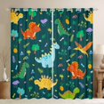 thumbnail image 1 of Homewish Cartoon Cute Dinosaur Black Out Curtains, Kawaii Animal Lover Curtains Pack of 2 (42x63 Each), Rustic Plant Botanical Bedroom Curtains, Curtains Blackout Home Decor, 1 of 6