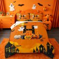 thumbnail image 1 of Homewish Cartoon Cute Ghost Full Size Comforter Sets,Halloween Theme Personalized Letter Bedding Comforter Set,Halloween Reversible,3pcs,1 Comforter and 2 Pillowcases, 1 of 7