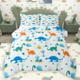 thumbnail image 1 of Homewish Cartoon Dinosaur Child Queen Comforter Set, Cute Animal Wildlife Bedding Sets, Tree Plant Botanical Reversible Bedding Comforter Set, Microfiber Bedroom Decor, 3pcs, 1 of 8