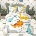 thumbnail image 1 of Homewish Cartoon Dinosaur Child Twin Bedding Sets 7-Piece, Cute Animal Wildlife Bedding Comforter Set, Rustic Plant Botanical Reversible Sheet Sets, Luxury Bedroom Decor, 1 of 7