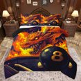 thumbnail image 1 of Homewish Cartoon Dragon Animal Full Size Comforter Sets, Billiards Sport Player Bedding Comforter Set, Retro Japanese Style Reversible Bedding Sets, Lightweight Room Decor, 3-Piece, 1 of 8