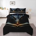 thumbnail image 1 of Homewish Cartoon Dragon Bedding Comforter Set,Jungle Animal Twin Comforter Sets,Magic Wildlife Bedding Set For Boys Kids,Microfiber Bedroom Decor Reversible,2pcs, 1 of 8