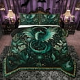 thumbnail image 1 of Homewish Cartoon Dragon Full Size Comforter Sets,Magic Animal Bedding Comforter Set,Green Leaves Bedding Sets For Boys Kids,Breathable Home Decor Reversible,3-Piece, 1 of 8
