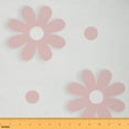 thumbnail image 1 of Homewish Cartoon Floral Daisy Fabric by the Yard 3 Yard,Modern Geometric Dot Sewing Fabric,Pink White Room Decor Fabric by the Yard For Girl Kids,Super Cozy Room Decor, 1 of 6