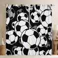 thumbnail image 1 of Homewish Cartoon Football Boys Curtains Pack of 2 (42x84 Each), Modern Soccer Lover Curtains Blackout, Ball Sports Theme Bedroom Curtains, Curtains and Drapes Bedroom Decor, 1 of 6