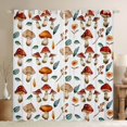 thumbnail image 1 of Homewish Cartoon Fungus Mushroom Blackout Curtains Set of 2 (52x84 Each),Rustic Plant Leaves Window Curtains,Red Brown White Curtains and Drapes For Girls Kids,Ultra Soft Home Decor, 1 of 6