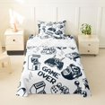 thumbnail image 1 of Homewish Cartoon Gaming Controller Twin Sheets,Game Over Print Bedding,White,3pcs,1 Fitted Sheet and 1 Pillowcase, 1 of 6