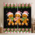 thumbnail image 1 of Homewish Cartoon Gingerbread Man Curtains Pack of 2 (42x84 Each) for Kids Teens Girls,Happy Xmas Curtains Blackout,Christmas Festival Bedroom Curtains,Luxury Bedroom Decor, 1 of 6