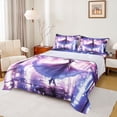 thumbnail image 1 of Homewish Cartoon Girls Bed Sheets,Chic Princess King Sheets,Dreamy Purple Sheet Set For Gitls,Breathable Home Decor,4pcs, 1 of 7