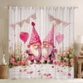 thumbnail image 1 of Homewish Cartoon Gnome Child Black Out Curtains, Love Heart Balloon Curtains Pack of 2 (42x63 Each), Pink Groovy flower Bedroom Curtains, Blackout Curtains Home Decor, 1 of 6