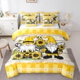 thumbnail image 1 of Homewish Cartoon Gnome Lover Bedding Comforter Set 7-Piece, Vibrant Rustic Sunflower King Bedding Sets, Rustic Lodge Cabin Reversible Bed Sheets, Breathable Home Decor, 1 of 7