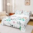 thumbnail image 1 of Homewish Cartoon Green Frog 4 Pieces Queen Sheet Sets for Preppy Children Kids,Dreamy Princess Ultra Soft Flat Sheet,Kawaii Animal Queen Fitted Sheet,Luxury Bedroom Decor, 1 of 7