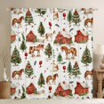 thumbnail image 1 of Homewish Cartoon Horse Blackout Curtains Set of 2 (52x84 Each) for Kids Children,Cottage Farmhouse Window Curtains,Christmas Tree Curtains and Drapes,Ultra Soft Home Decor, 1 of 6