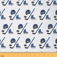 thumbnail image 1 of Homewish Cartoon Ice Hockey Fabric by the Yard 3 Yard, Modern Ball Sports Sewing Fabric, 1 of 6